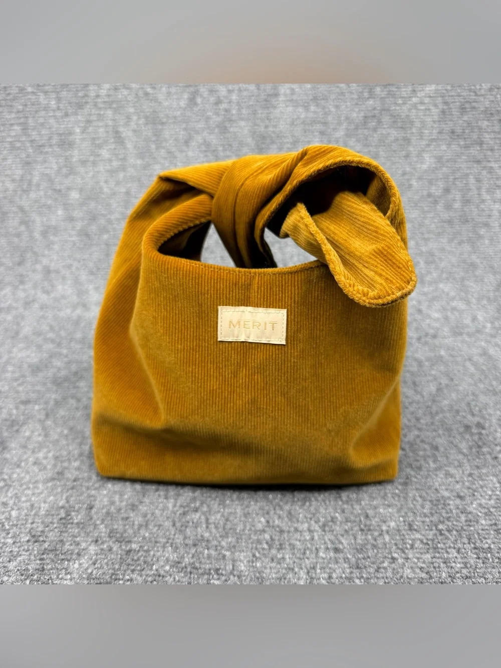 MERIT Signature Makeup Bag Corduroy Mustard